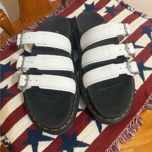 Dr. Martens White and Black Sandals